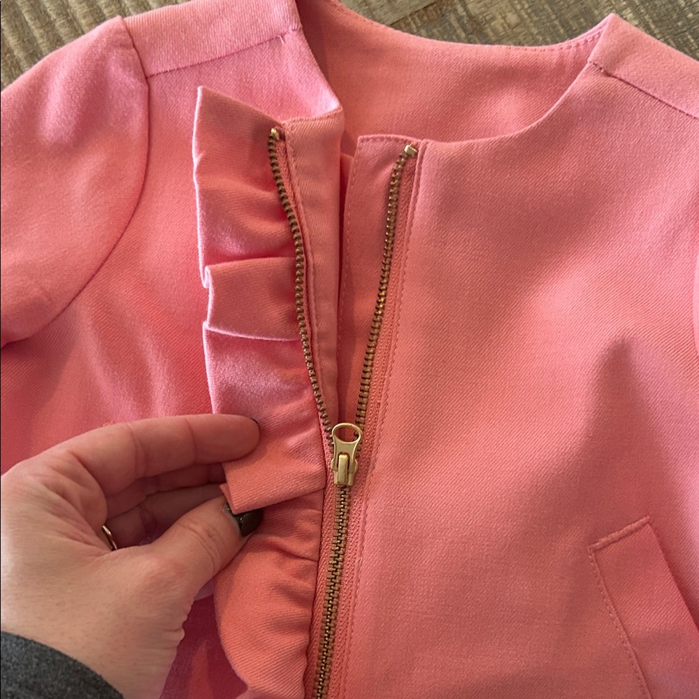 Pink Ruffled Kids Jacket 12-18 months - Picture 4 of 4